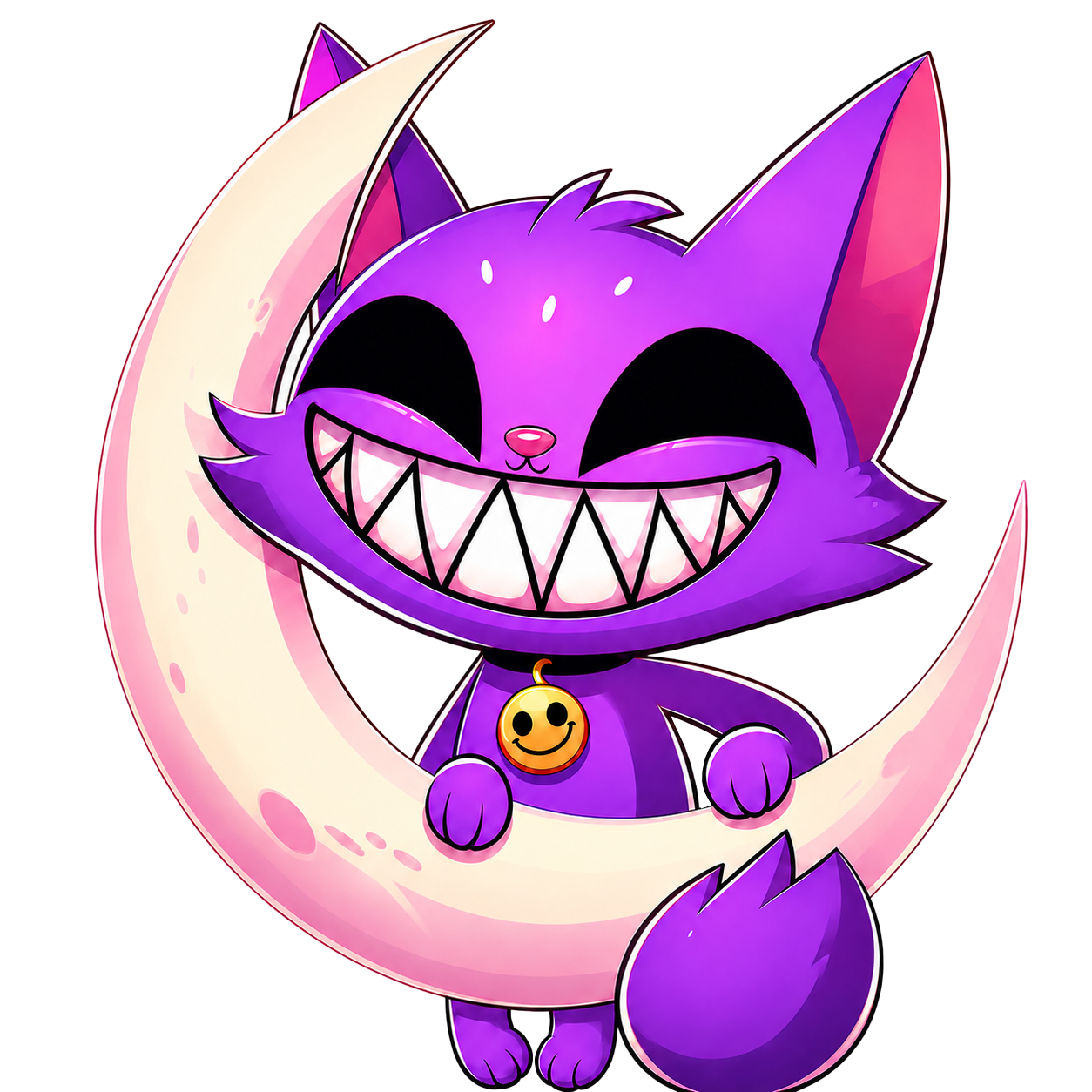 ZOOWAKE purple moon cat mascot